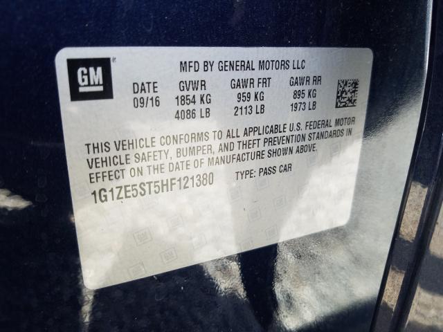 Photo 9 VIN: 1G1ZE5ST5HF121380 - CHEVROLET MALIBU LT 