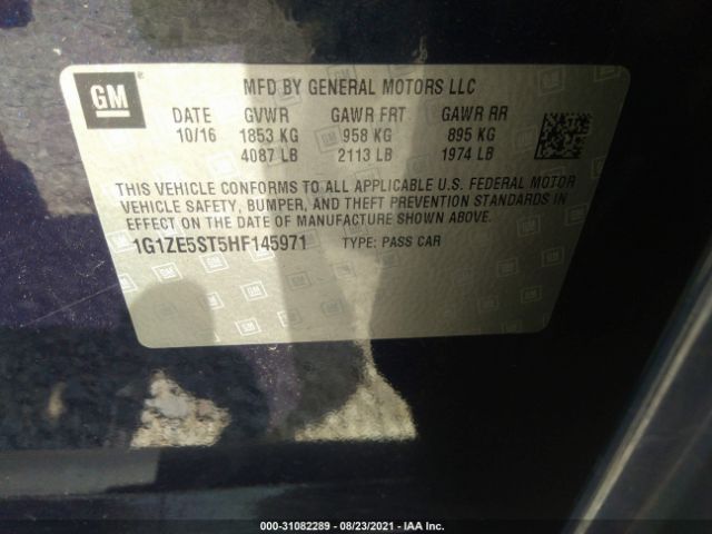 Photo 8 VIN: 1G1ZE5ST5HF145971 - CHEVROLET MALIBU 