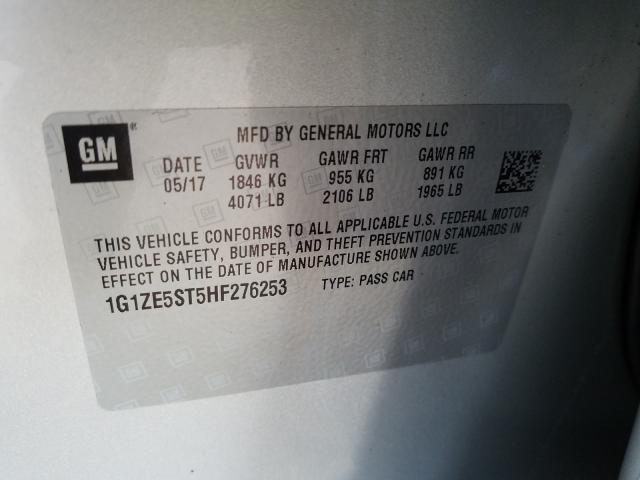 Photo 9 VIN: 1G1ZE5ST5HF276253 - CHEVROLET MALIBU LT 