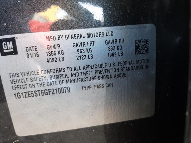 Photo 9 VIN: 1G1ZE5ST6GF210079 - CHEVROLET MALIBU LT 