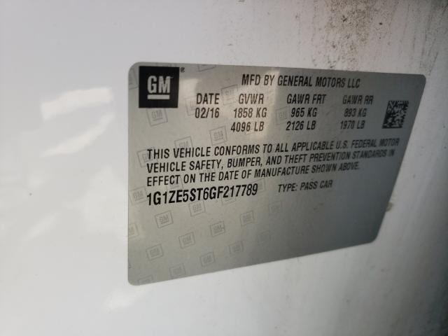 Photo 9 VIN: 1G1ZE5ST6GF217789 - CHEVROLET MALIBU LT 