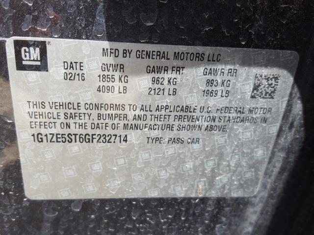 Photo 9 VIN: 1G1ZE5ST6GF232714 - CHEVROLET MALIBU LT 