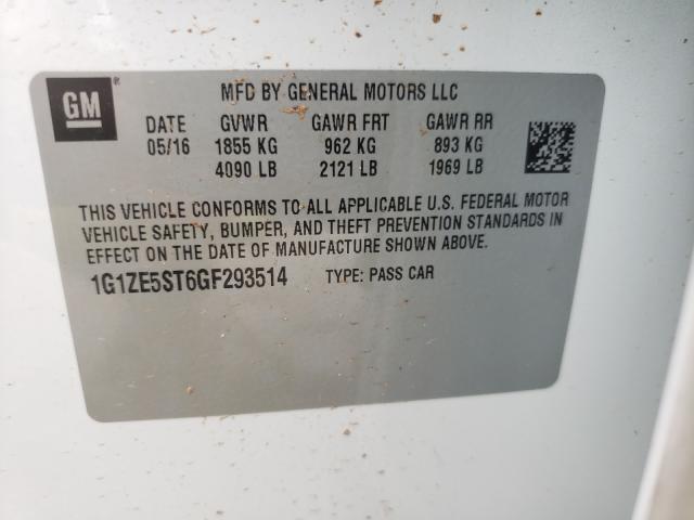 Photo 9 VIN: 1G1ZE5ST6GF293514 - CHEVROLET MALIBU LT 