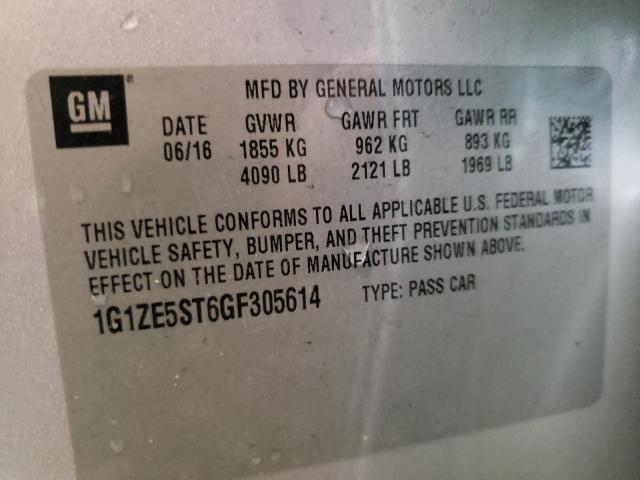 Photo 9 VIN: 1G1ZE5ST6GF305614 - CHEVROLET MALIBU LT 