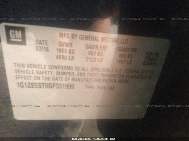 Photo 8 VIN: 1G1ZE5ST6GF331999 - CHEVROLET MALIBU 