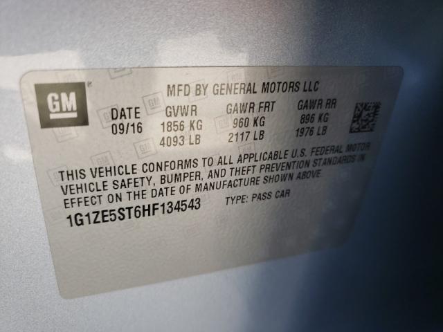 Photo 9 VIN: 1G1ZE5ST6HF134543 - CHEVROLET MALIBU LT 