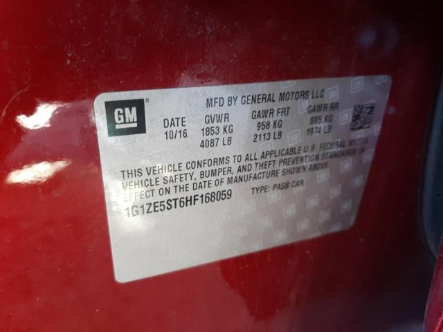 Photo 11 VIN: 1G1ZE5ST6HF168059 - CHEVROLET MALIBU LT 