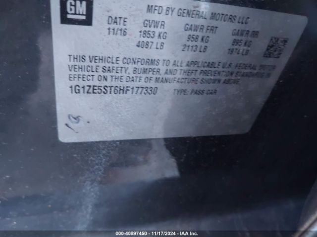 Photo 8 VIN: 1G1ZE5ST6HF177330 - CHEVROLET MALIBU 