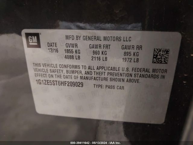 Photo 8 VIN: 1G1ZE5ST6HF209029 - CHEVROLET MALIBU 