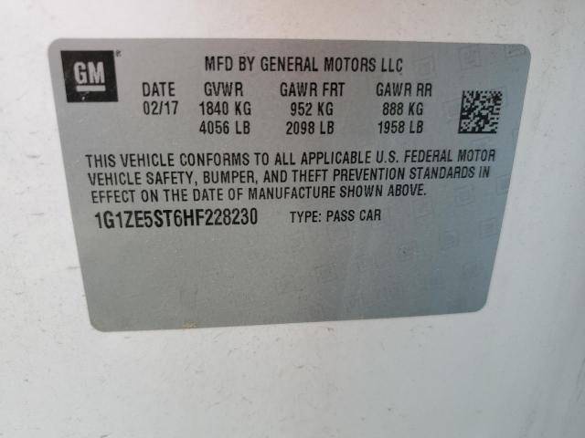 Photo 11 VIN: 1G1ZE5ST6HF228230 - CHEVROLET MALIBU LT 