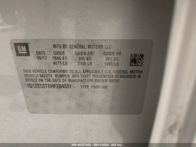 Photo 8 VIN: 1G1ZE5ST6HF284331 - CHEVROLET MALIBU 