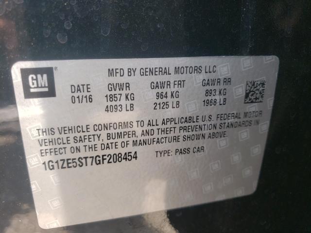 Photo 9 VIN: 1G1ZE5ST7GF208454 - CHEVROLET MALIBU LT 