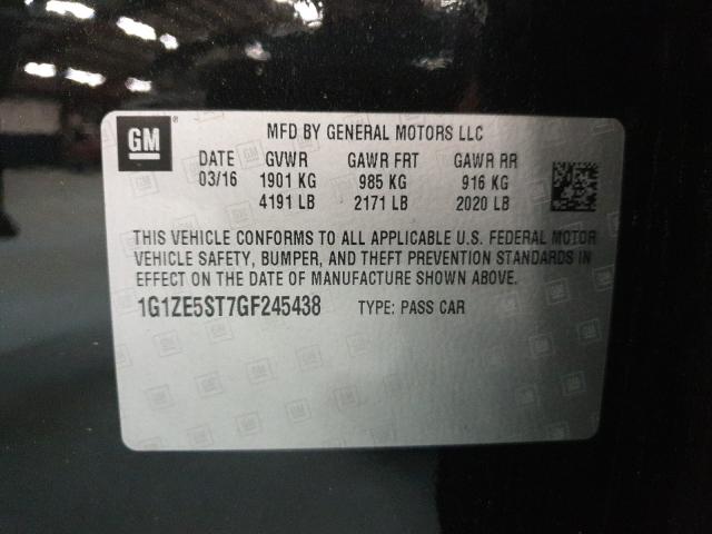 Photo 9 VIN: 1G1ZE5ST7GF245438 - CHEVROLET MALIBU LT 