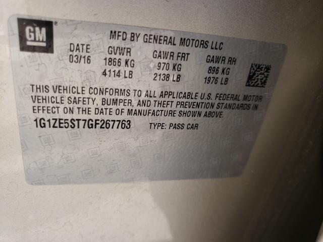 Photo 9 VIN: 1G1ZE5ST7GF267763 - CHEVROLET MALIBU 