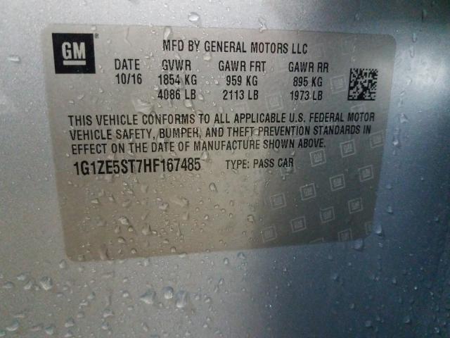 Photo 9 VIN: 1G1ZE5ST7HF167485 - CHEVROLET MALIBU LT 