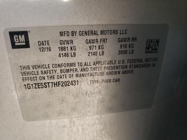 Photo 11 VIN: 1G1ZE5ST7HF202431 - CHEVROLET MALIBU LT 