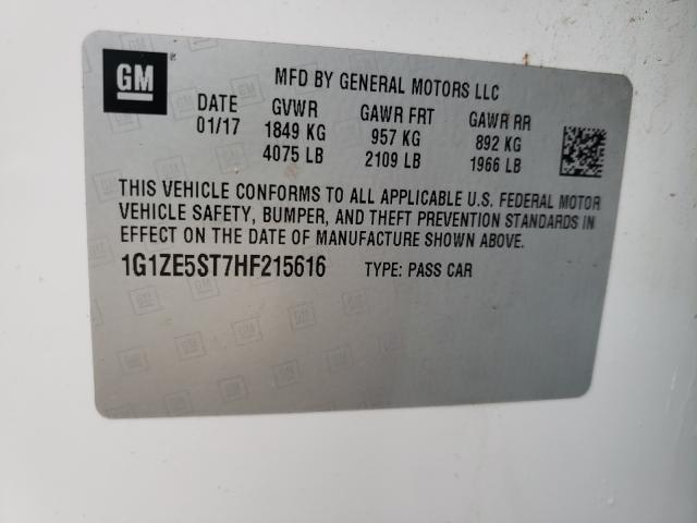 Photo 9 VIN: 1G1ZE5ST7HF215616 - CHEVROLET MALIBU 