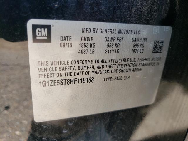 Photo 9 VIN: 1G1ZE5ST8HF119168 - CHEVROLET ALL OTHER 