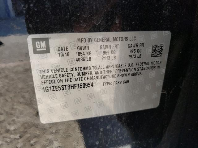 Photo 9 VIN: 1G1ZE5ST8HF150954 - CHEVROLET MALIBU LT 