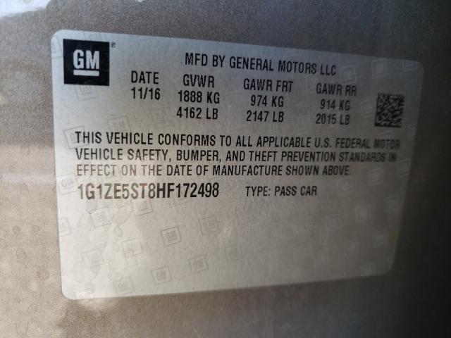 Photo 9 VIN: 1G1ZE5ST8HF172498 - CHEVROLET MALIBU LT 