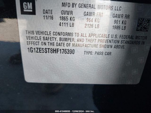 Photo 8 VIN: 1G1ZE5ST8HF176390 - CHEVROLET MALIBU 