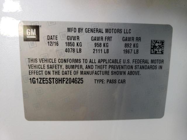 Photo 11 VIN: 1G1ZE5ST8HF204625 - CHEVROLET MALIBU LT 