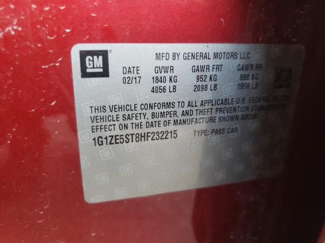 Photo 9 VIN: 1G1ZE5ST8HF232215 - CHEVROLET MALIBU LT 