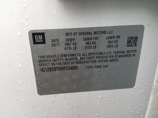 Photo 9 VIN: 1G1ZE5ST8HF234885 - CHEVROLET MALIBU LT 