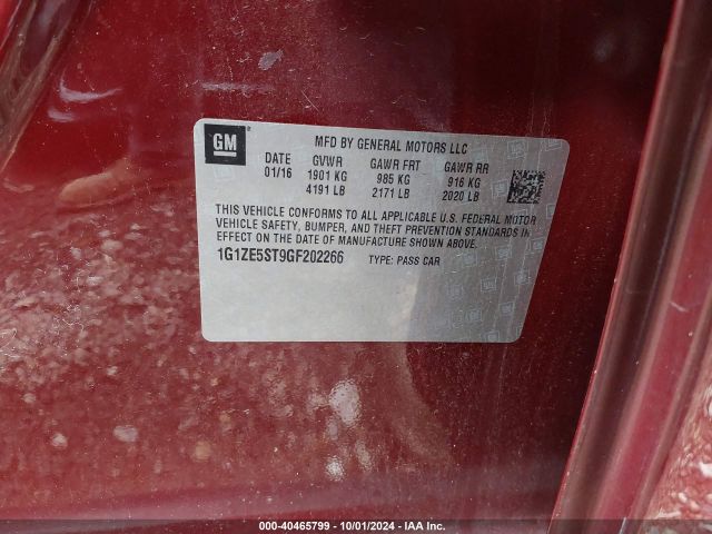 Photo 8 VIN: 1G1ZE5ST9GF202266 - CHEVROLET MALIBU 