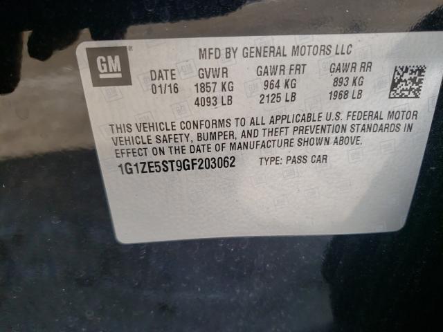 Photo 9 VIN: 1G1ZE5ST9GF203062 - CHEVROLET MALIBU LT 