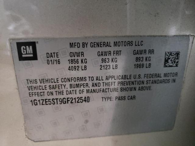 Photo 9 VIN: 1G1ZE5ST9GF212540 - CHEVROLET MALIBU LT 