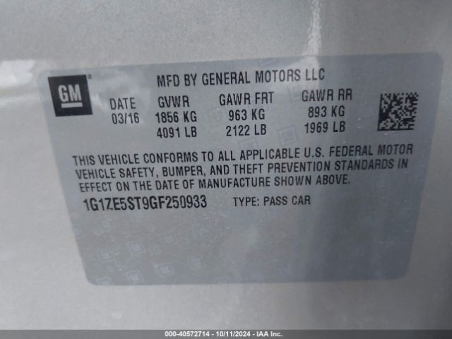 Photo 8 VIN: 1G1ZE5ST9GF250933 - CHEVROLET MALIBU 