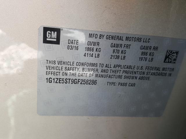 Photo 9 VIN: 1G1ZE5ST9GF258286 - CHEVROLET MALIBU LT 