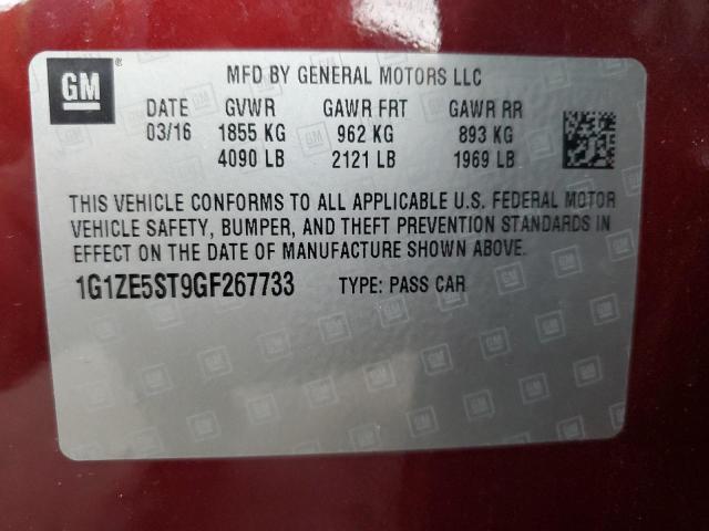 Photo 12 VIN: 1G1ZE5ST9GF267733 - CHEVROLET MALIBU LT 