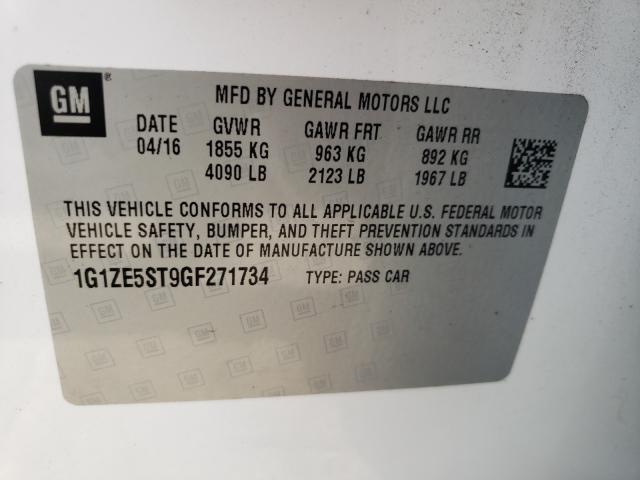 Photo 9 VIN: 1G1ZE5ST9GF271734 - CHEVROLET MALIBU LT 