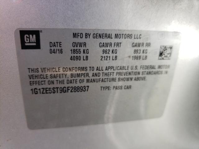 Photo 9 VIN: 1G1ZE5ST9GF288937 - CHEVROLET MALIBU LT 