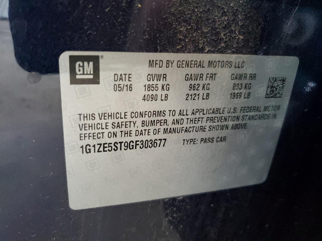 Photo 11 VIN: 1G1ZE5ST9GF303677 - CHEVROLET MALIBU 