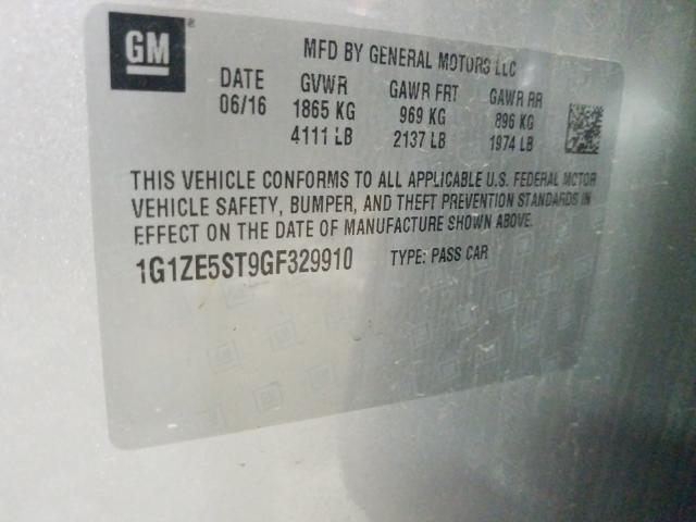 Photo 9 VIN: 1G1ZE5ST9GF329910 - CHEVROLET MALIBU LT 