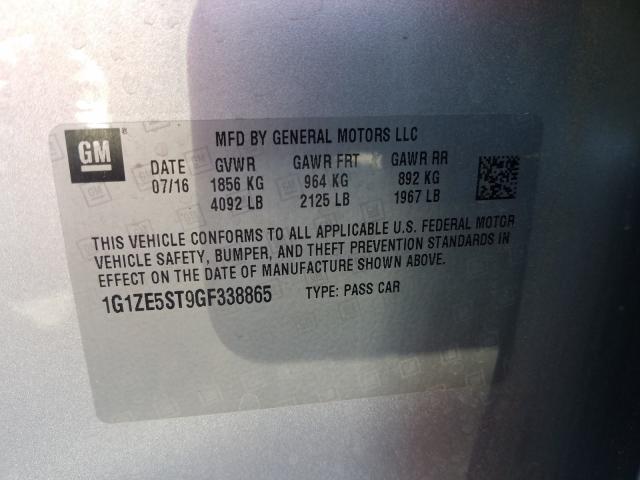 Photo 9 VIN: 1G1ZE5ST9GF338865 - CHEVROLET MALIBU LT 