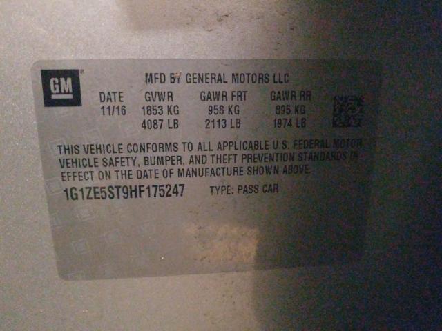 Photo 9 VIN: 1G1ZE5ST9HF175247 - CHEVROLET MALIBU LT 