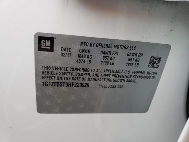 Photo 11 VIN: 1G1ZE5ST9HF220929 - CHEVROLET MALIBU LT 