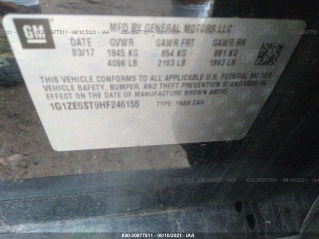 Photo 8 VIN: 1G1ZE5ST9HF246155 - CHEVROLET MALIBU 