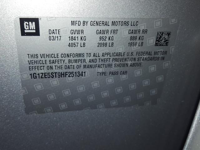 Photo 9 VIN: 1G1ZE5ST9HF251341 - CHEVROLET MALIBU LT 