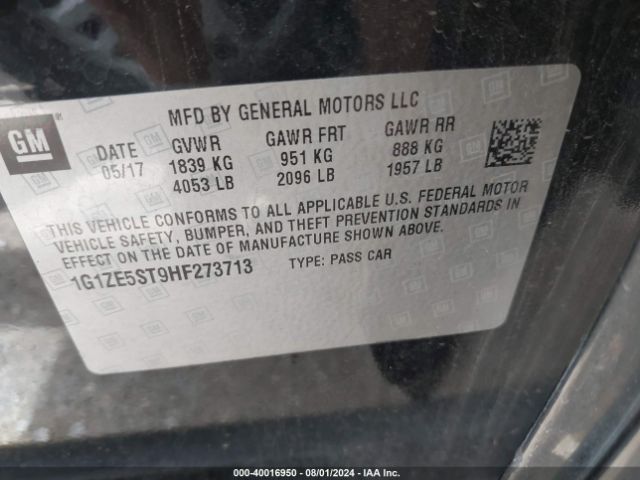 Photo 8 VIN: 1G1ZE5ST9HF273713 - CHEVROLET MALIBU 