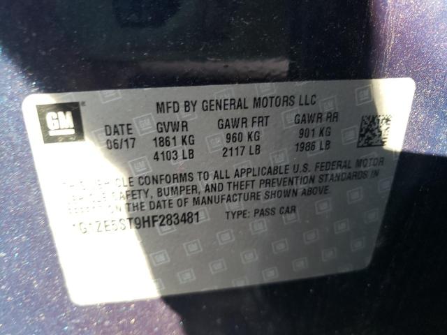 Photo 9 VIN: 1G1ZE5ST9HF283481 - CHEVROLET MALIBU LT 