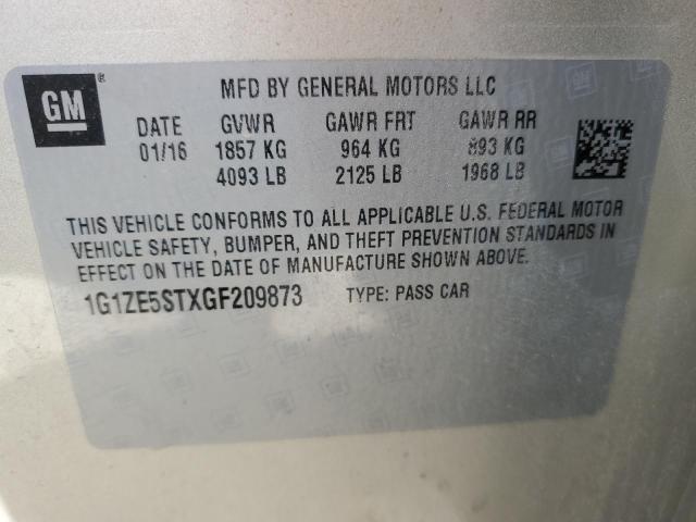 Photo 11 VIN: 1G1ZE5STXGF209873 - CHEVROLET MALIBU LT 