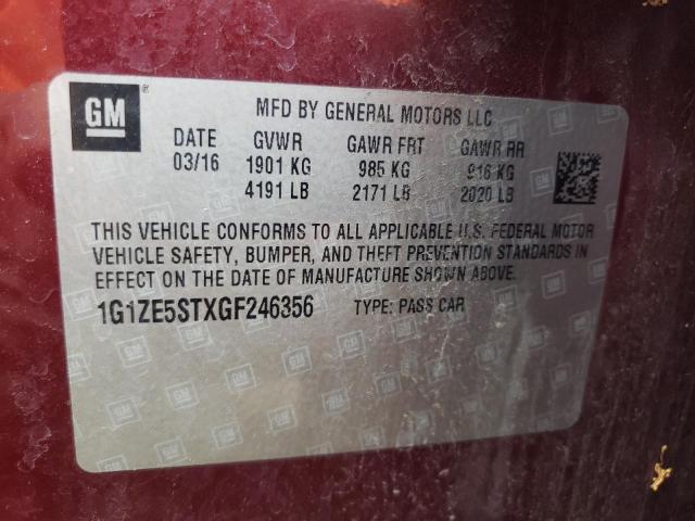 Photo 11 VIN: 1G1ZE5STXGF246356 - CHEVROLET MALIBU 