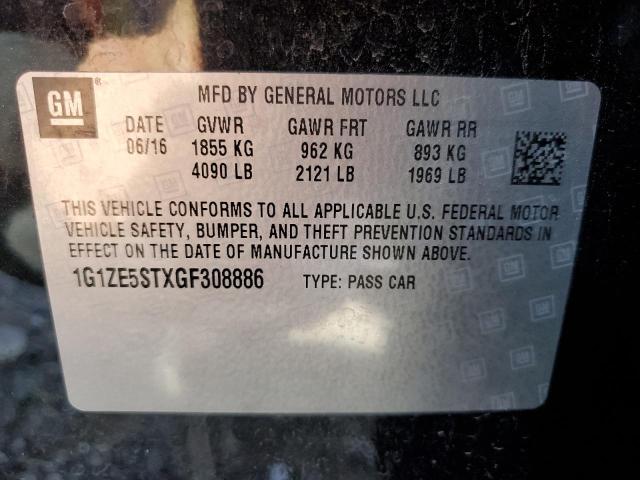 Photo 11 VIN: 1G1ZE5STXGF308886 - CHEVROLET MALIBU LT 