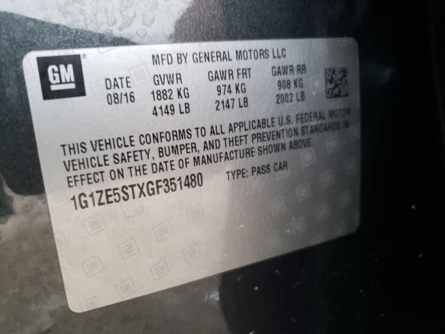 Photo 9 VIN: 1G1ZE5STXGF351480 - CHEVROLET MALIBU LT 