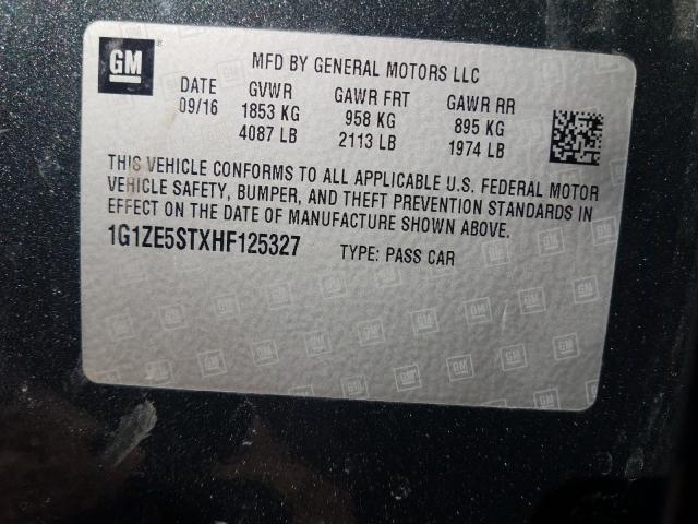 Photo 9 VIN: 1G1ZE5STXHF125327 - CHEVROLET MALIBU LT 